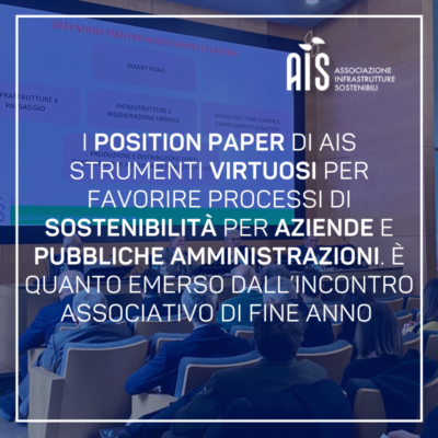 I position paper di AIS strumenti virtuosi per favorire processi di sostenibilità per aziende e Pubbliche Amministrazioni. È quanto emerso dall’incontro associativo di fine anno