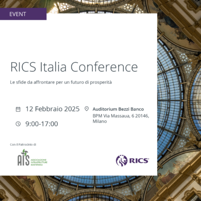 Il Presidente di AIS Lorenzo Orsenigo presente alla RICS Italia Conference 2025